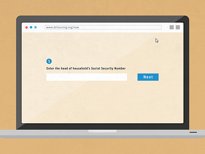 DCHA Campaign - Rebound (GIF) animation campaign form housing laptop motion graphics ui unit washington dc