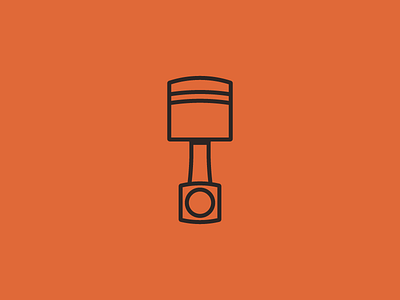 Piston auto automotive car engine icon minimal monoweight piston shapes