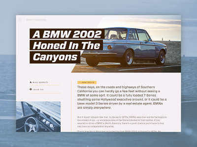 52 Layouts — 03 article bmw cyber editorial forza layout print sketch ui vitesse web website