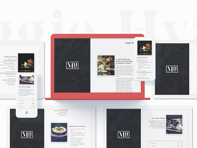 Maggie Hyams — Website Launch bagnard sans chef contemporary cook layout minimal oswald quattrocento sans typography website