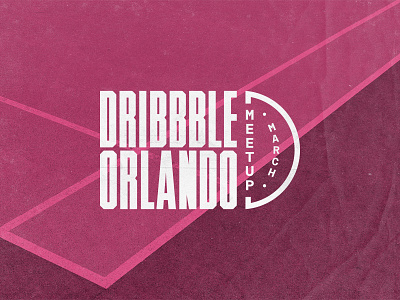 Dribbble Orlando Meetup — March basketball chamfered condensed court event meetup monospace rational tw timmons ny