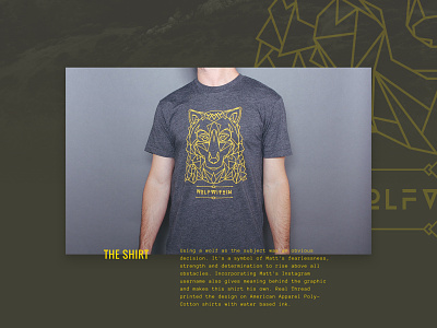 Wolfwithin (revised) anonymous pro landing page oswald shirt tee typography web design wolf