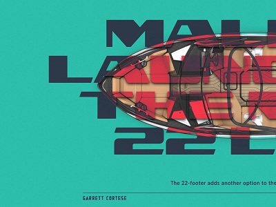 Experiment 18 boat design editorial gotham layout sketch typography utc lander utc nomad web design website