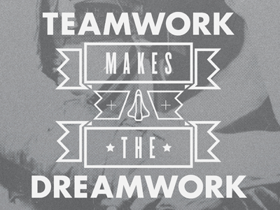 TMTD champion dreamwork futura minimal poster ribbon shuttle star teamwork