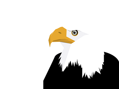 Eagle bird bird of prey eagle negative space vector illustration