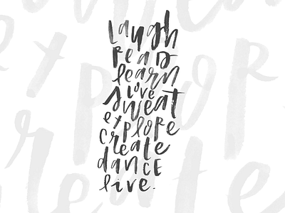 Resolutions hand lettering letters