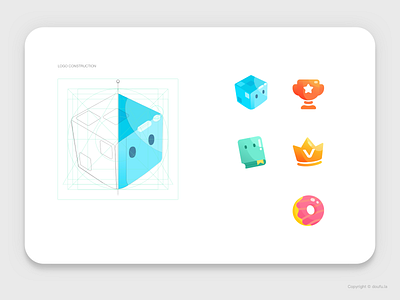 Doufu Icons Redesign affinity designer app book color crown donut doufu icon icon set mobile tofu ui
