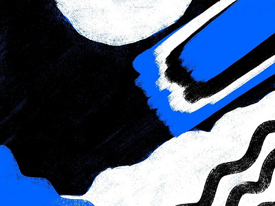 Blue, Black, White design illustration