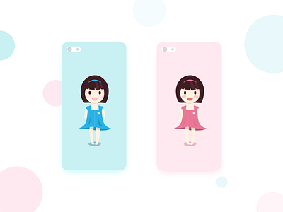 Girl girl illustration mobile