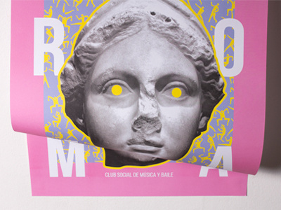 Promotional poster for La Roma (social nightclub) poster