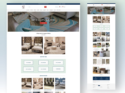 Neimanny - Online Rugs Store (UI/UX) branding design mockup online shopping rugs store shopping store ui webdesign