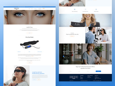 Dryeyemask - Ecommerce Website (UI/UX) branding design dry eye mask ecommerce website eyes mask mockup ui webdesign