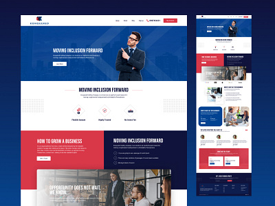 Konquered Holdings - Corporate website branding corporate webdesign design mockup ui webdesign