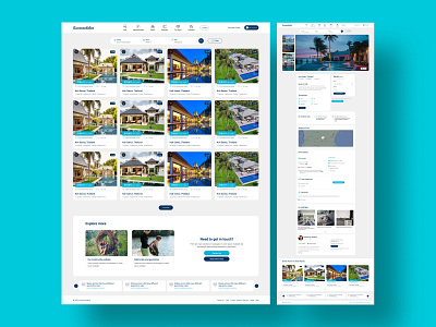 Accommodation - Holiday Rentals Property branding corporate webdesign design mockup ui webdesign