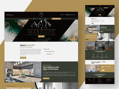 MARQUEE KITCHEN+BATH branding corporate webdesign design mockup ui webdesign