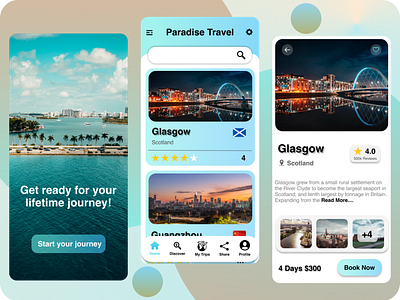 Travelling App Design app design ui