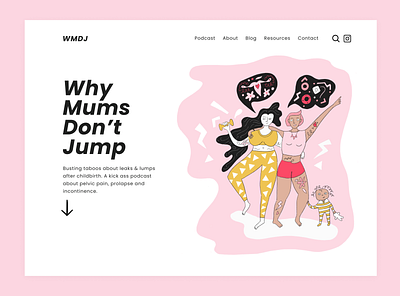 WMDJ website refresh homepage illustration webdesign website women
