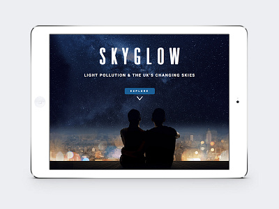 Skyglow animation css environment interactive map night sky type web