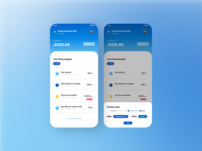 Chived | A Financial Goal and Tracking App 3d application branding design financial graphic design illustration logo mobile sortable list view tracking ui ux vector
