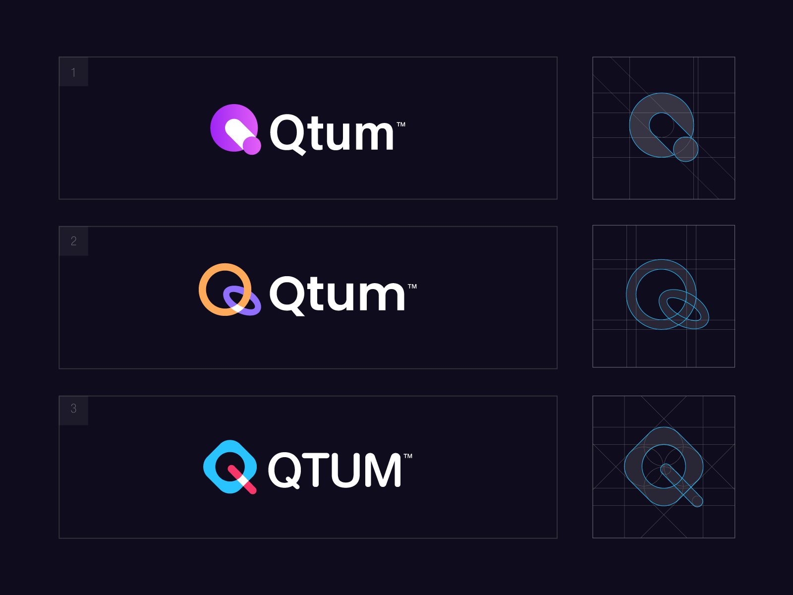 Qtum logo exploration by CreativeSoup on Dribbble
