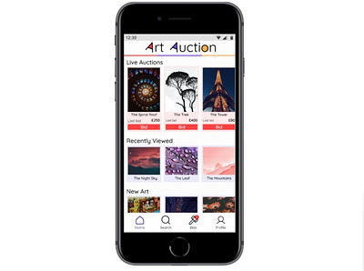 Art Auction branding design figma logo ui ux