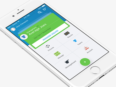 iPhone Football App app football green mobile ui