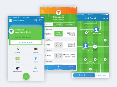 Football Squad App