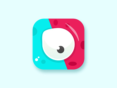 Monster Eye app eye icon illustration monster red vs blue ui