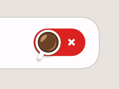 Coffee Switch app coffee cup ios mobile switch toggle ui