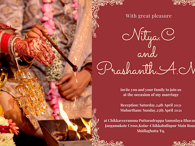 Marriage Invitation Card