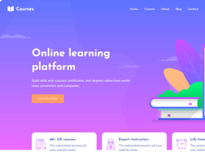 Online learning platform website