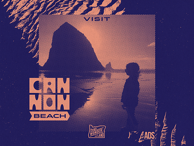 Cannon Beach beach cannon beach coast custom type oregon pacific pacific northwest pacific wonderland type typogaphy vector