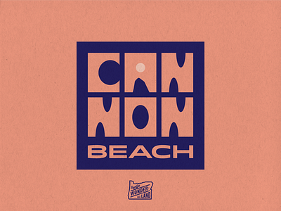 Cannon Beach badge badge beach cannon beach custom type lockup oregon pacific pacific northwest type typography vector