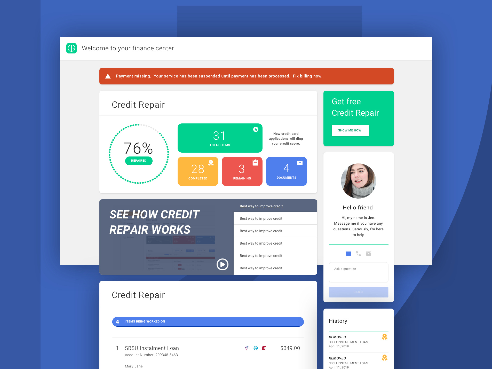 Customer Dashboard by Li Kane on Dribbble