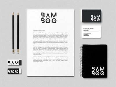 Bamboo Stationery branding logo design stationery