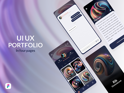 Portfolio Ui app design figma portfolio ui uiux ux