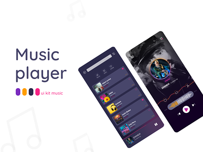 Music Player Ui app design figma ui uiux