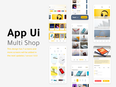 multi shop adobxd app figma graphic design multi multi-shop shop store ui