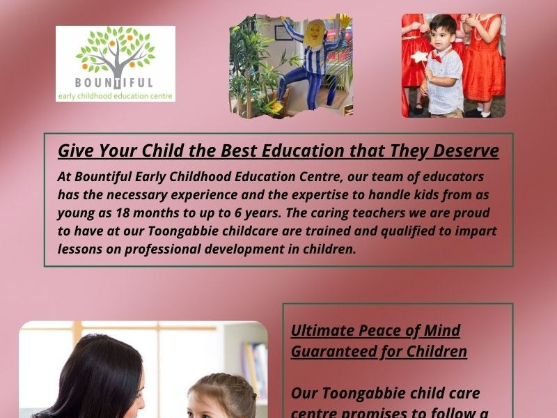 Early Education Centre Toongabbie with PlayBased Learning Progr by