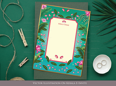 Vector illustration on Indian floral theme