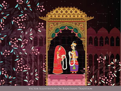 Vector Illustration on traditional Rajasthani theme