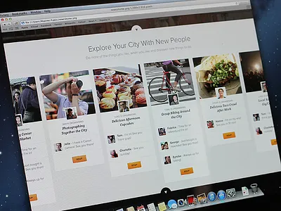 citysocializer - New Homepage activities branding buttons design events fullscreen homepage interface iphone landing layout list listings meet new people page ui ux web webdesign