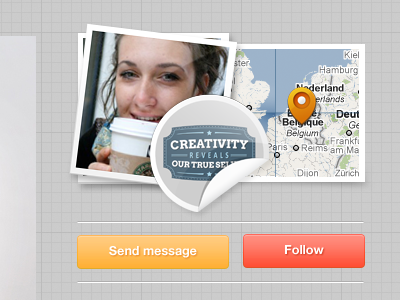 Graphic Student Intranet Profile badge google maps map maps photo profile red sticker yellow
