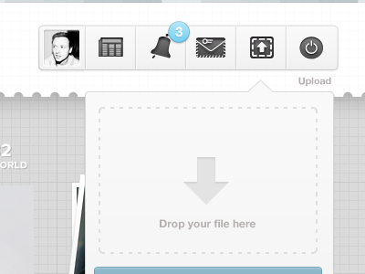 Graphic Intranet for Students - Upload drop intranet menu navigation notifications upload