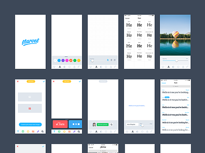 Prototyping design tool in the Marvel iOS app. canvas colors drawing ios iphone marvel prototyping tool ui