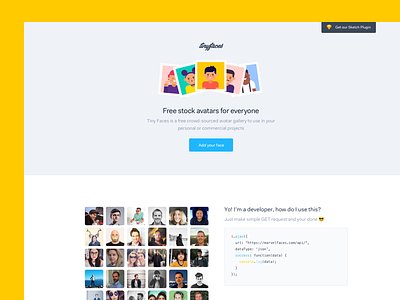 TinyFac.es - Free stock avatars for everyone