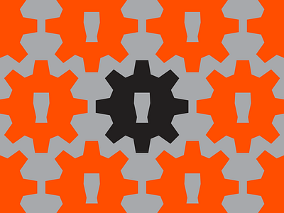 Beerworks Brewing Co. ‘beer gears’ beer brewery cogs craft beer gears icons illustration massachusetts mint orange pattern silver yellow