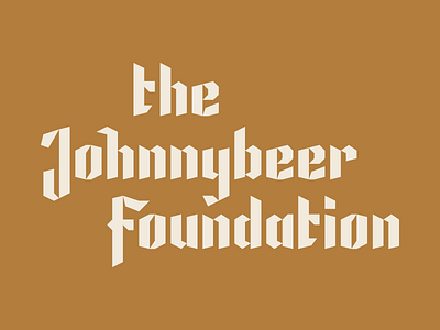 The Johnnybeer Foundation concept beer blackletter custom type