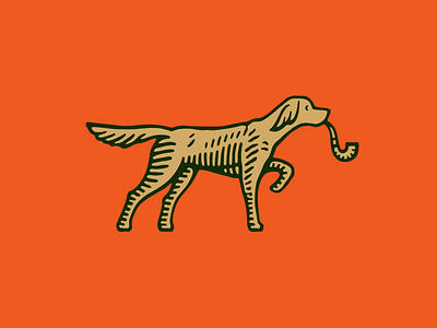 Paddy's Public House (icon) animal character dog gold green irish logo orange pipe