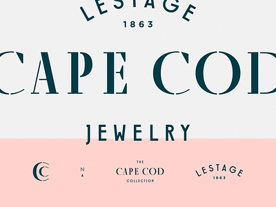 Cape Cod Jewelry by LeStage all caps cape cod industrial jewelry lestage modern monogram nautical retail stencil